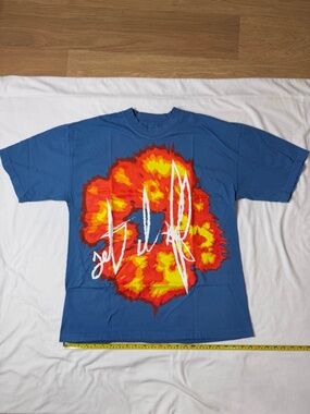 Denim Tears X Offset Collab Blue Tee Shirt Size Small Authentic